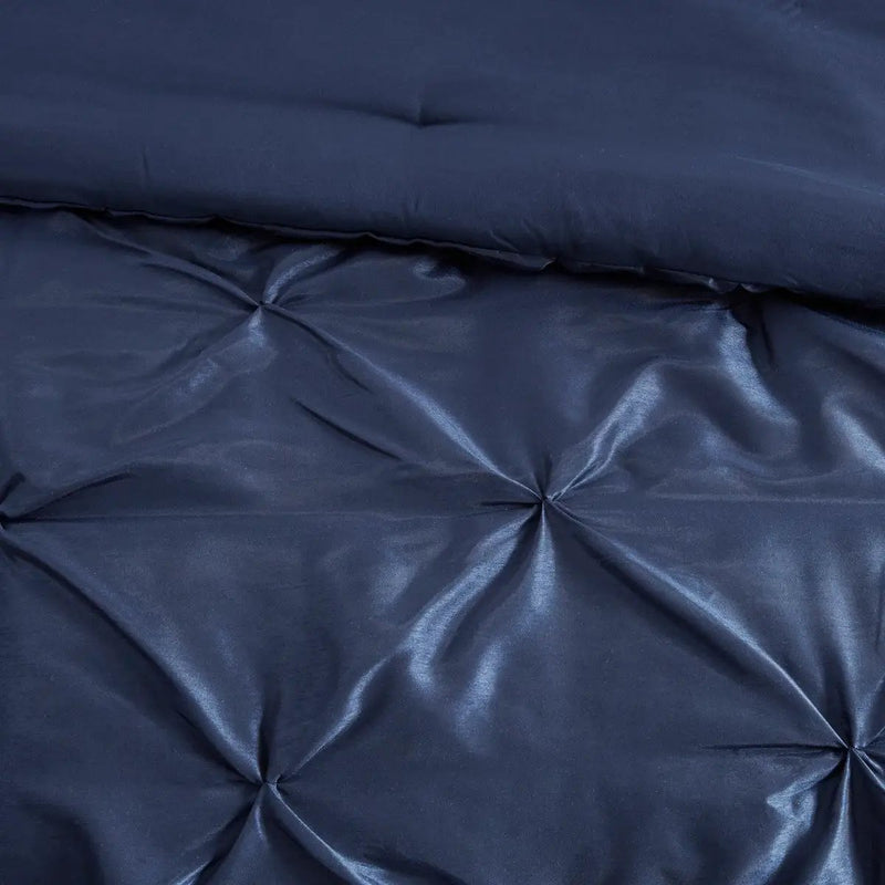 7 Piece Tufted Comforter Set Navy Queen by HouseOfZazla
