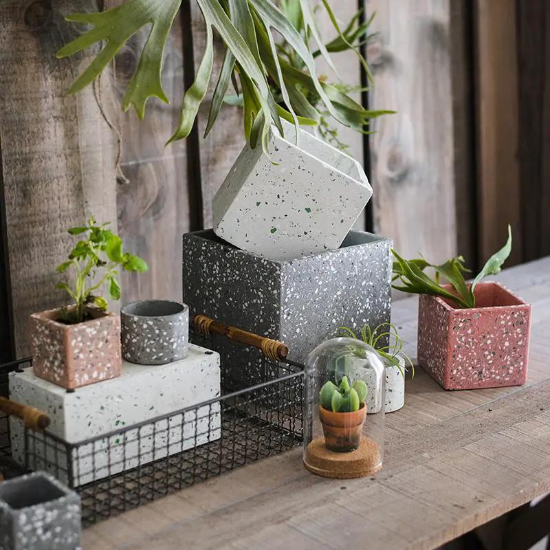 Cement Planter in Various Shape Colors and Sizes by RusticReach