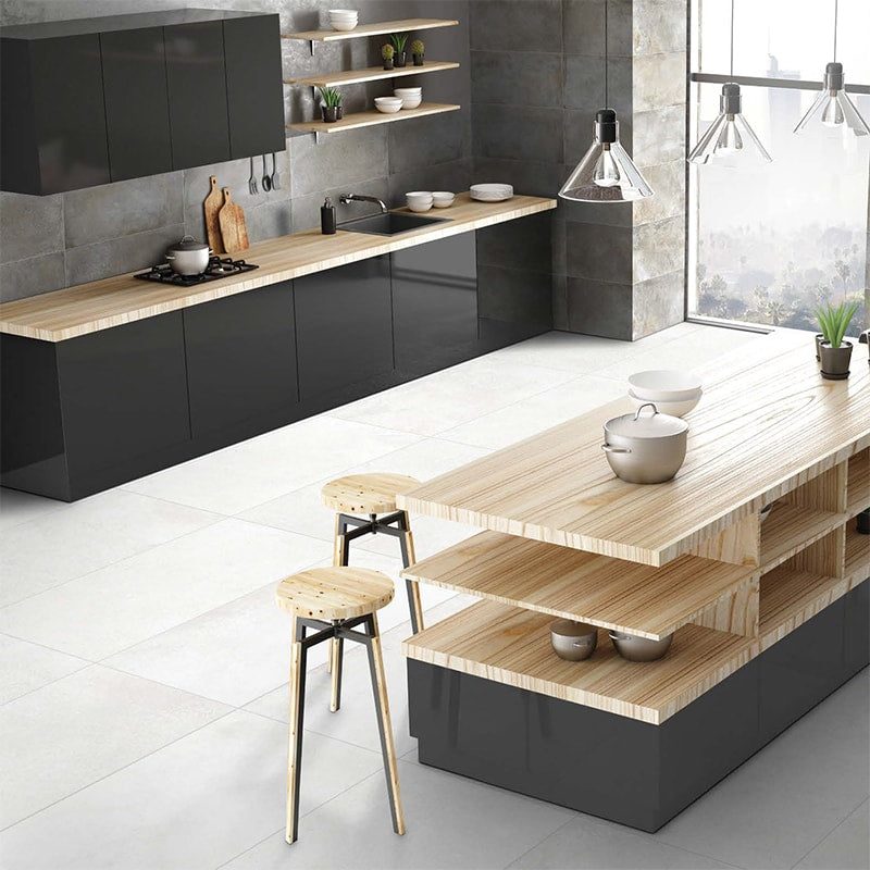 Cemento Greige Honed Concrete Look Porcelain Tiles 12x24 Porcelain Honed 12x24 Tiles — 2