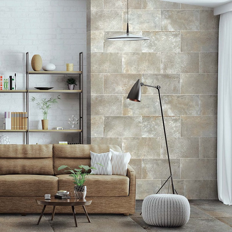 Cemento Toupe Honed Concrete Look Porcelain Tiles 12x24 Porcelain Honed 12x24 Tiles — 2