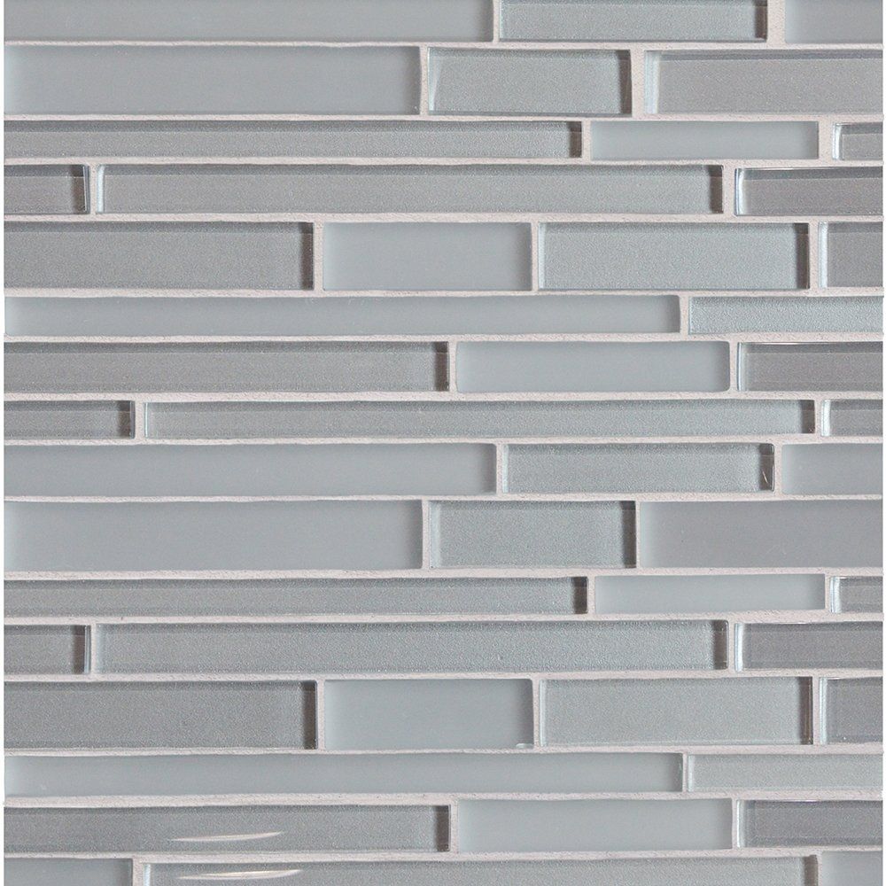 Cenere Gloss/Matte Interlocking Slides Glass Mosaics 12x12 Glass Gloss/Matte 12x12 Mosaics
