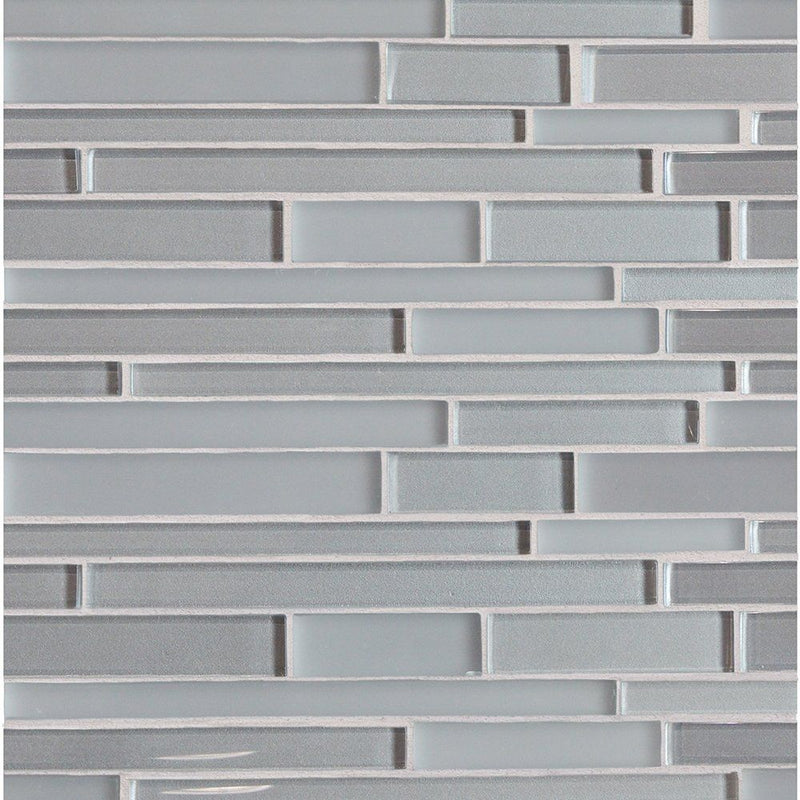 Cenere Gloss/Matte Interlocking Slides Glass Mosaics 12x12 Glass Gloss/Matte 12x12 Mosaics