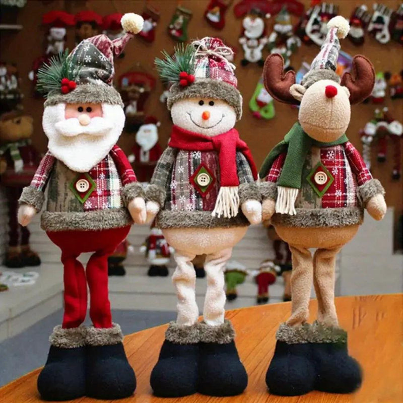 Ceramic Christmas Figurines with Santa, Snowman and Reindeer Designs by House Of Avana