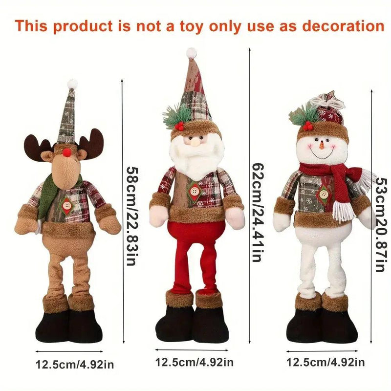 Ceramic Christmas Figurines with Santa, Snowman and Reindeer Designs by House Of Avana