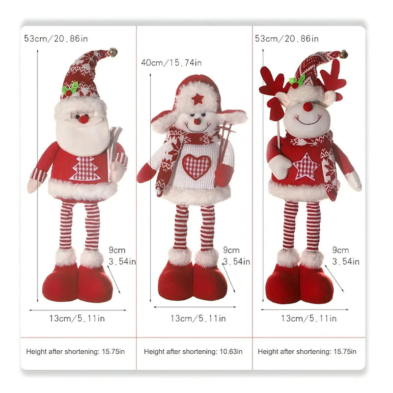 Ceramic Christmas Figurines with Santa, Snowman and Reindeer Designs by House Of Avana