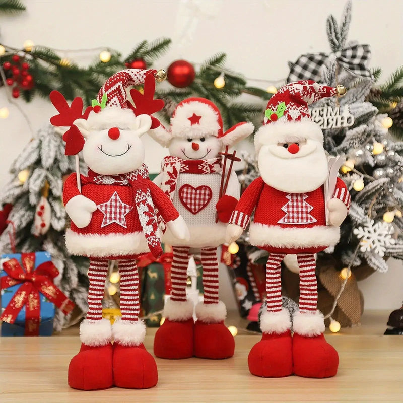 Ceramic Christmas Figurines with Santa, Snowman and Reindeer Designs by House Of Avana