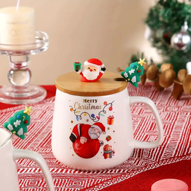Ceramic Christmas Mug, Heat Resistant Patterned Design by House Of Avana