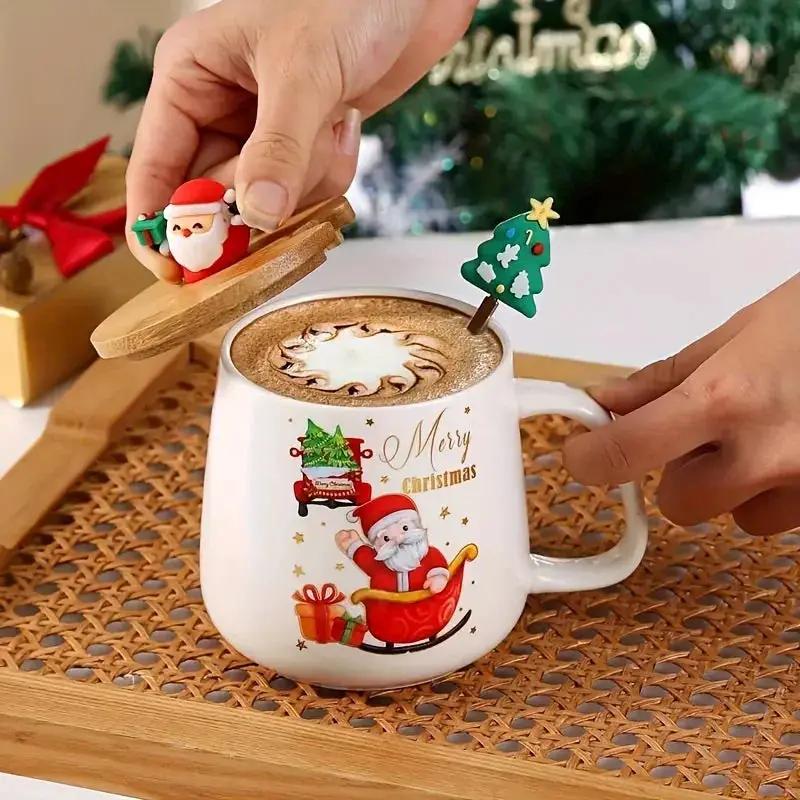 Ceramic Christmas Mug, Heat Resistant Patterned Design by House Of Avana