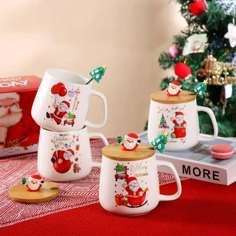 Ceramic Christmas Mug, Heat Resistant Patterned Design by House Of Avana