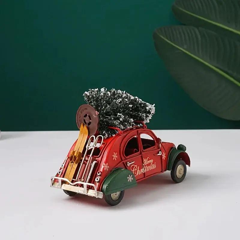 Ceramic Christmas Statue, Red and Green, Decorative Figurine by House Of Avana