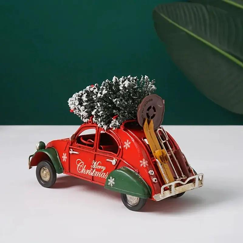 Ceramic Christmas Statue, Red and Green, Decorative Figurine by House Of Avana