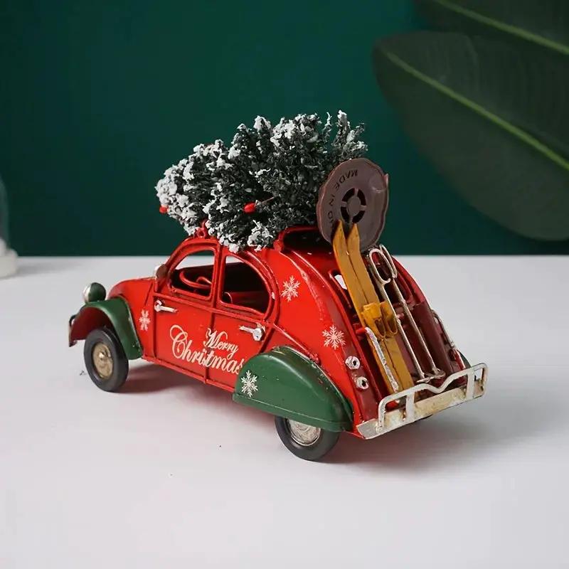 Ceramic Christmas Statue, Red and Green, Decorative Figurine by House Of Avana