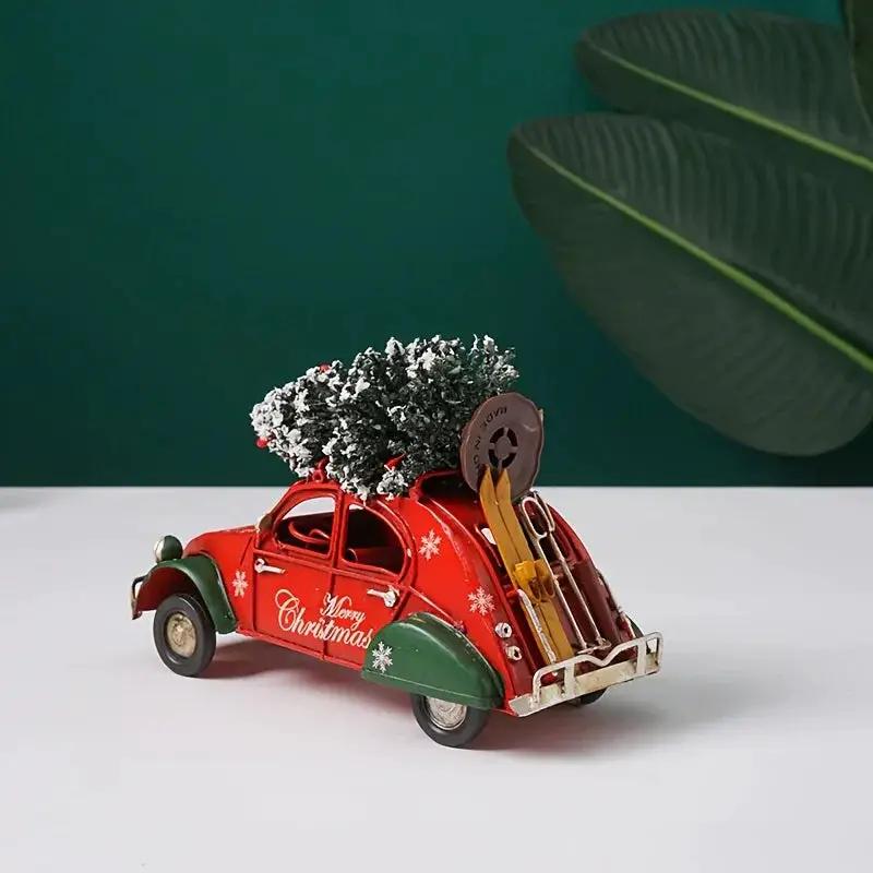 Ceramic Christmas Statue, Red and Green, Decorative Figurine by House Of Avana