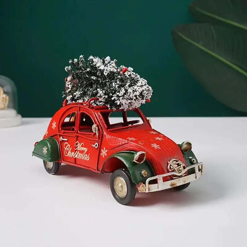 Ceramic Christmas Statue, Red and Green, Decorative Figurine by House Of Avana