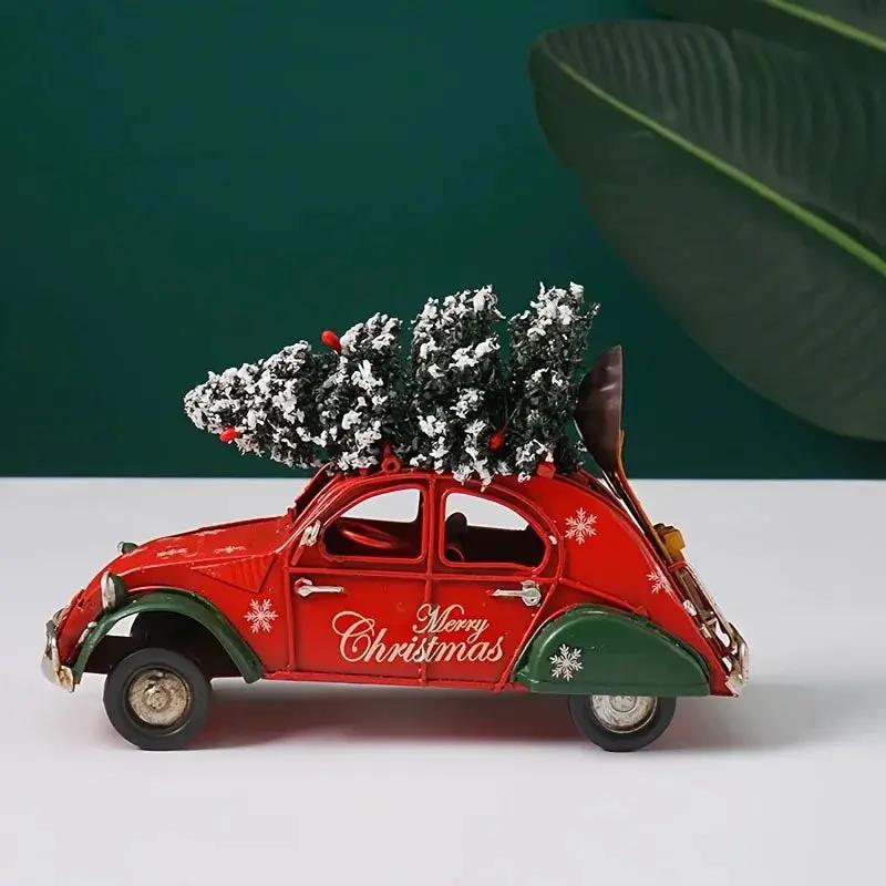 Ceramic Christmas Statue, Red and Green, Decorative Figurine by House Of Avana