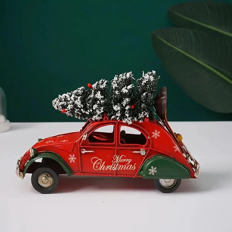 Ceramic Christmas Statue, Red and Green, Decorative Figurine by House Of Avana