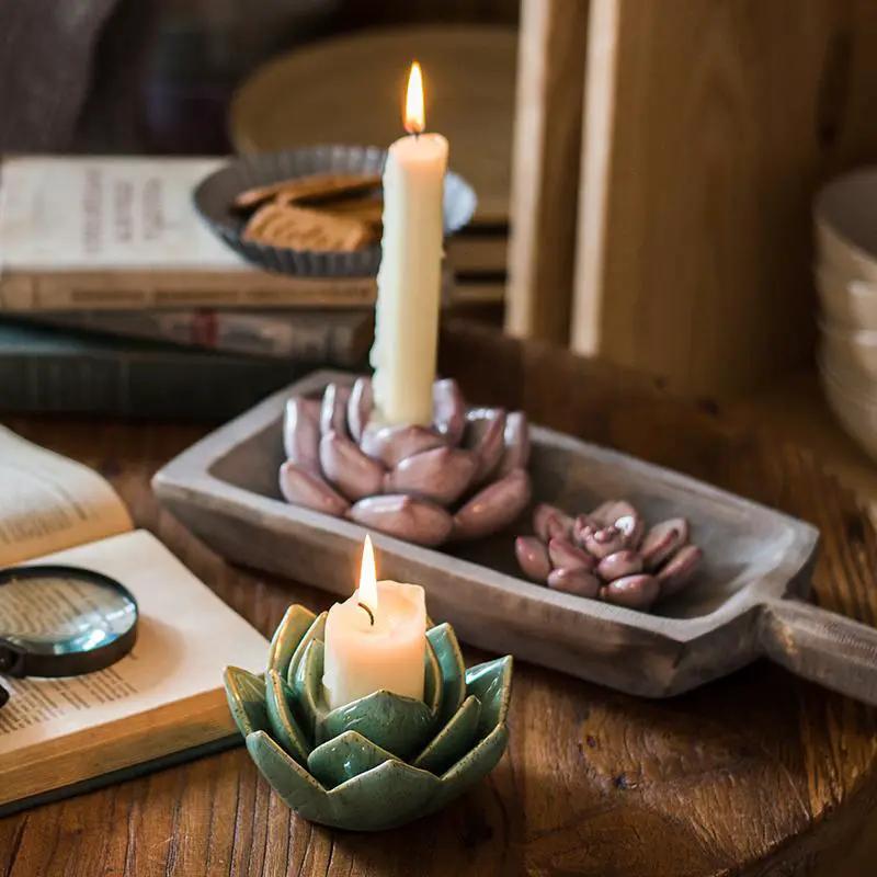 Ceramic Floral Candle Holder by RusticReach