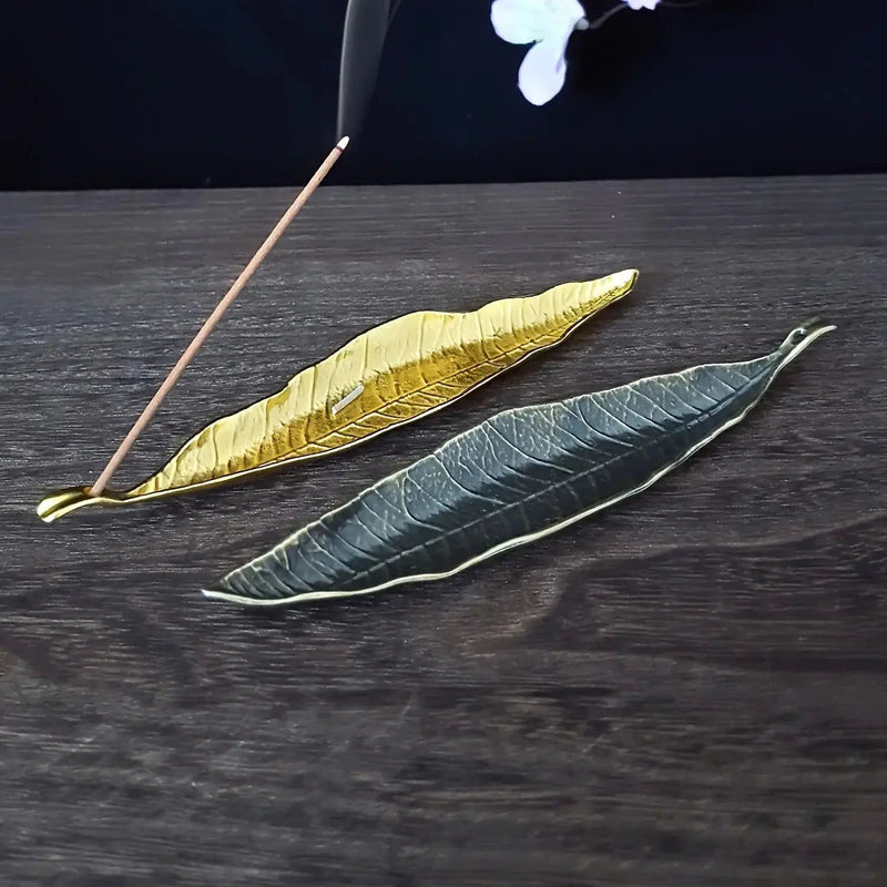 Ceramic Incense Holder - Japanese Tree Leaf Design by House Of Avana