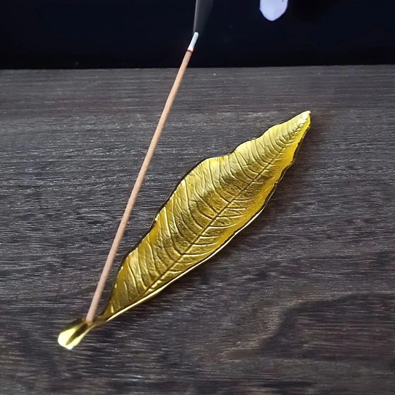 Ceramic Incense Holder - Japanese Tree Leaf Design by House Of Avana