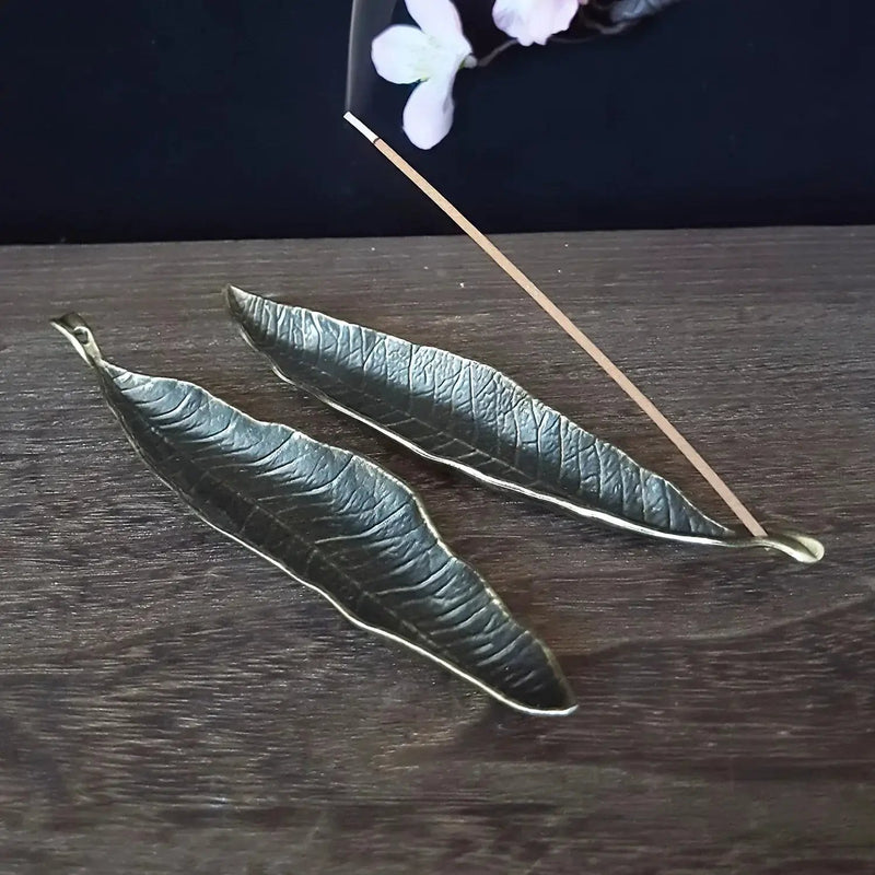 Ceramic Incense Holder - Japanese Tree Leaf Design by House Of Avana