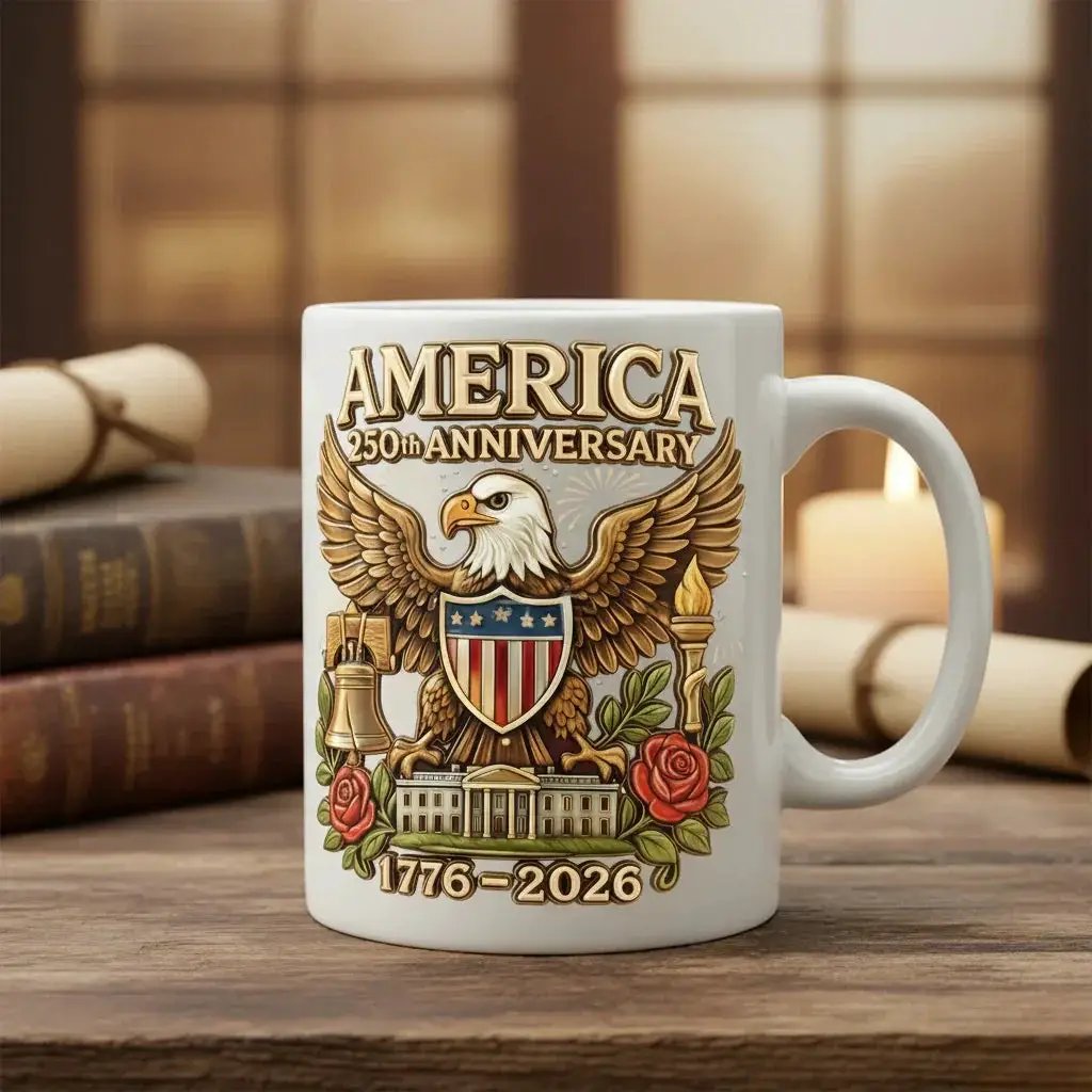 Ceramic Mug - Patriotic Ceramic 14oz by House Of Avana