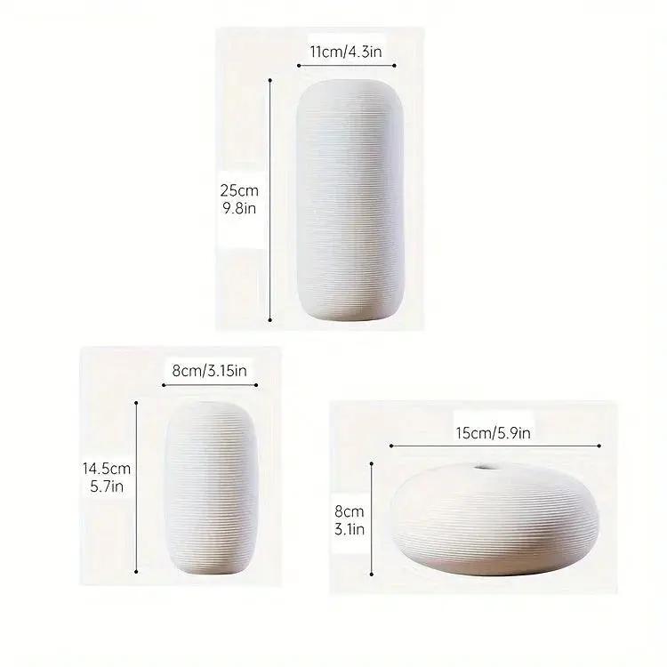 Ceramic Scandinavian Vase for Tabletop Flower Arrangement by House Of Avana