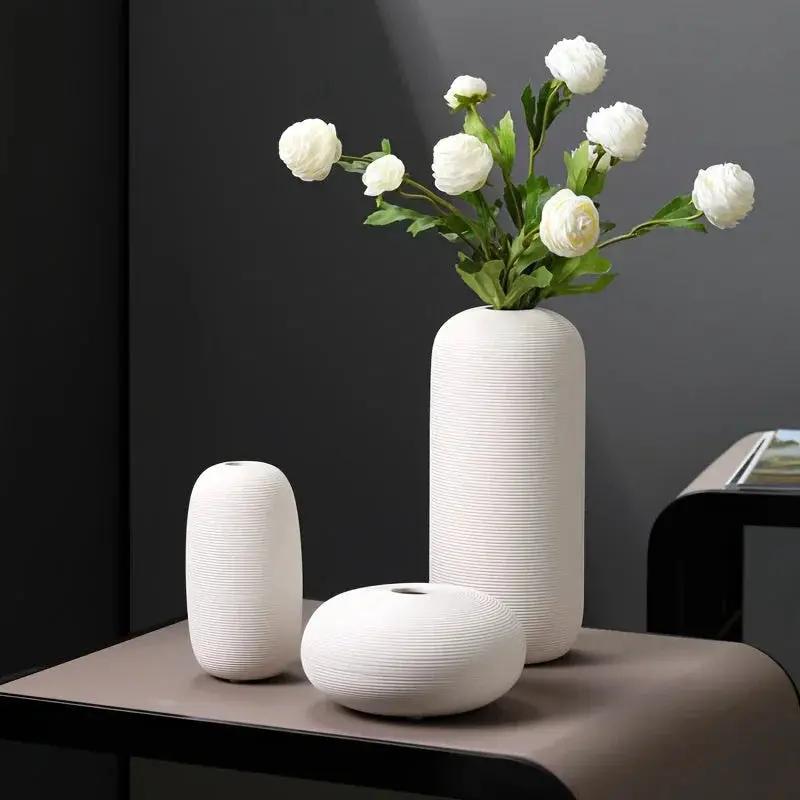 Ceramic Scandinavian Vase for Tabletop Flower Arrangement by House Of Avana