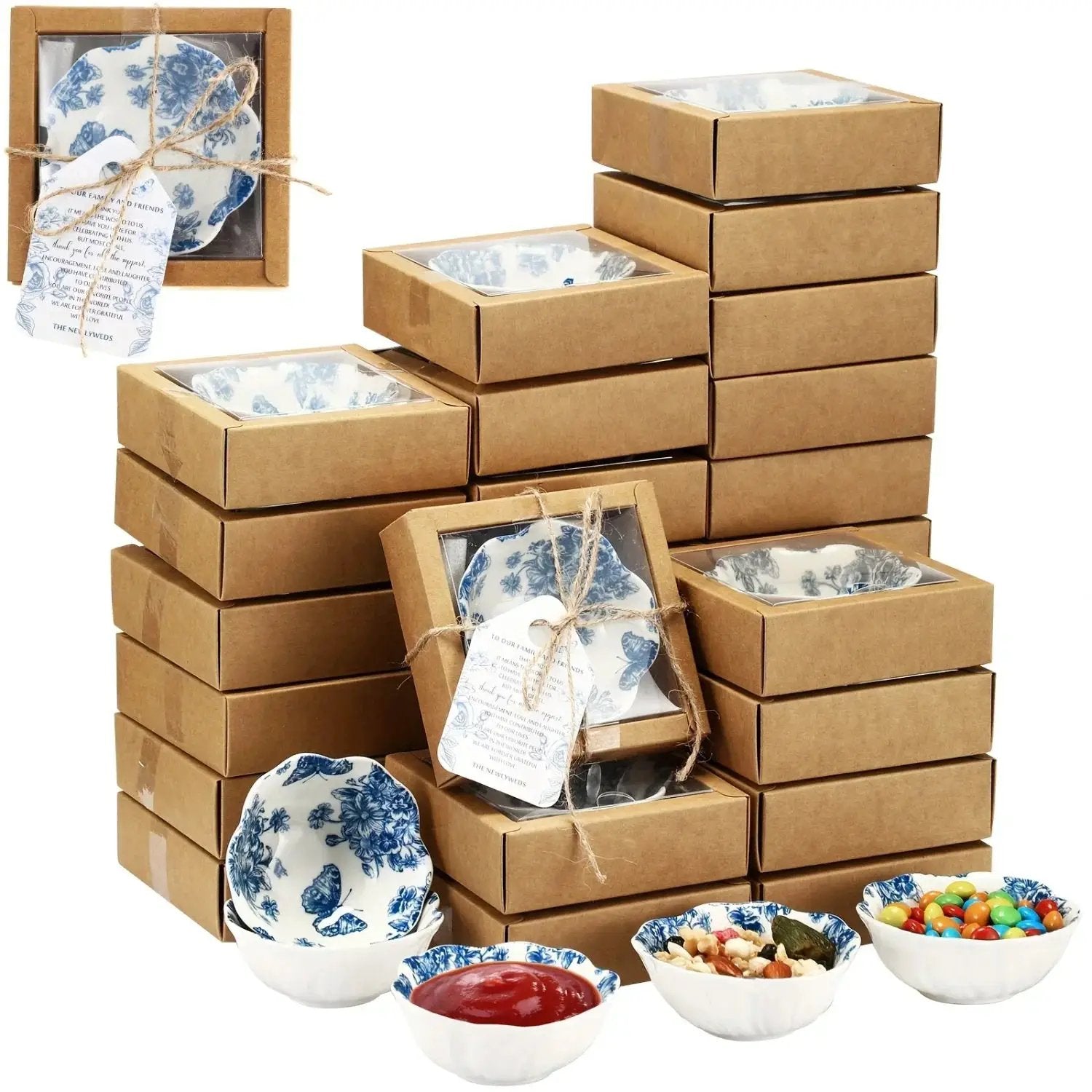 Ceramic Small Bowls 50 Pack Miniature Serving Dishes by House Of Avana