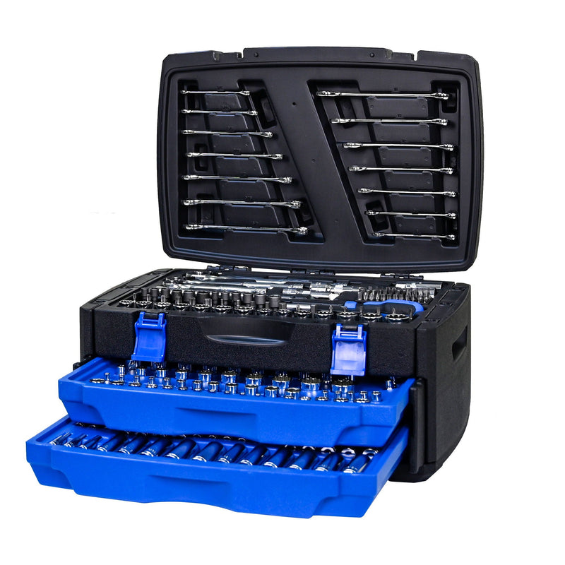 Tool Box With 266 Pieces Hand Tool Set - Black by HouseOfZazla