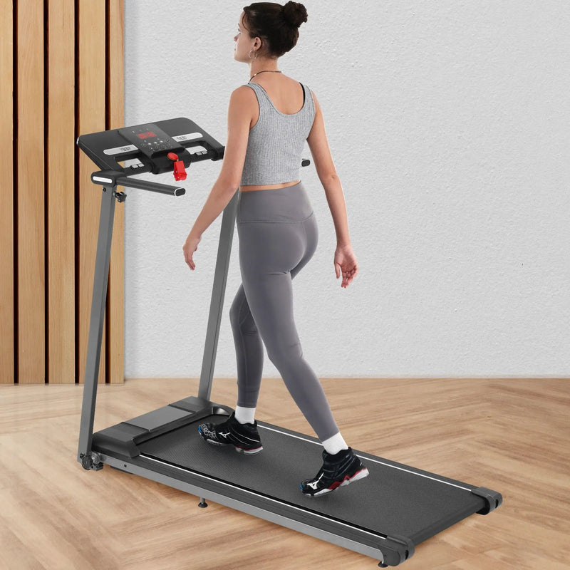 Folding Walking Pad Treadmill For Home With Incline 0.5 7.5Mph - Black by HouseOfZazla