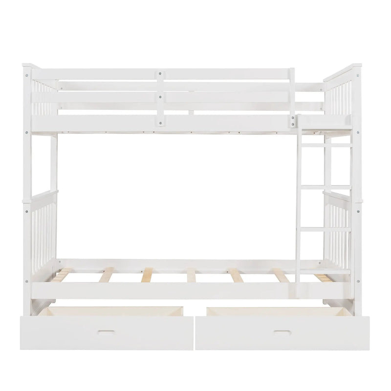 Bunk Bed With Ladders And 2 Storage Drawers by Unique Piece Furniture