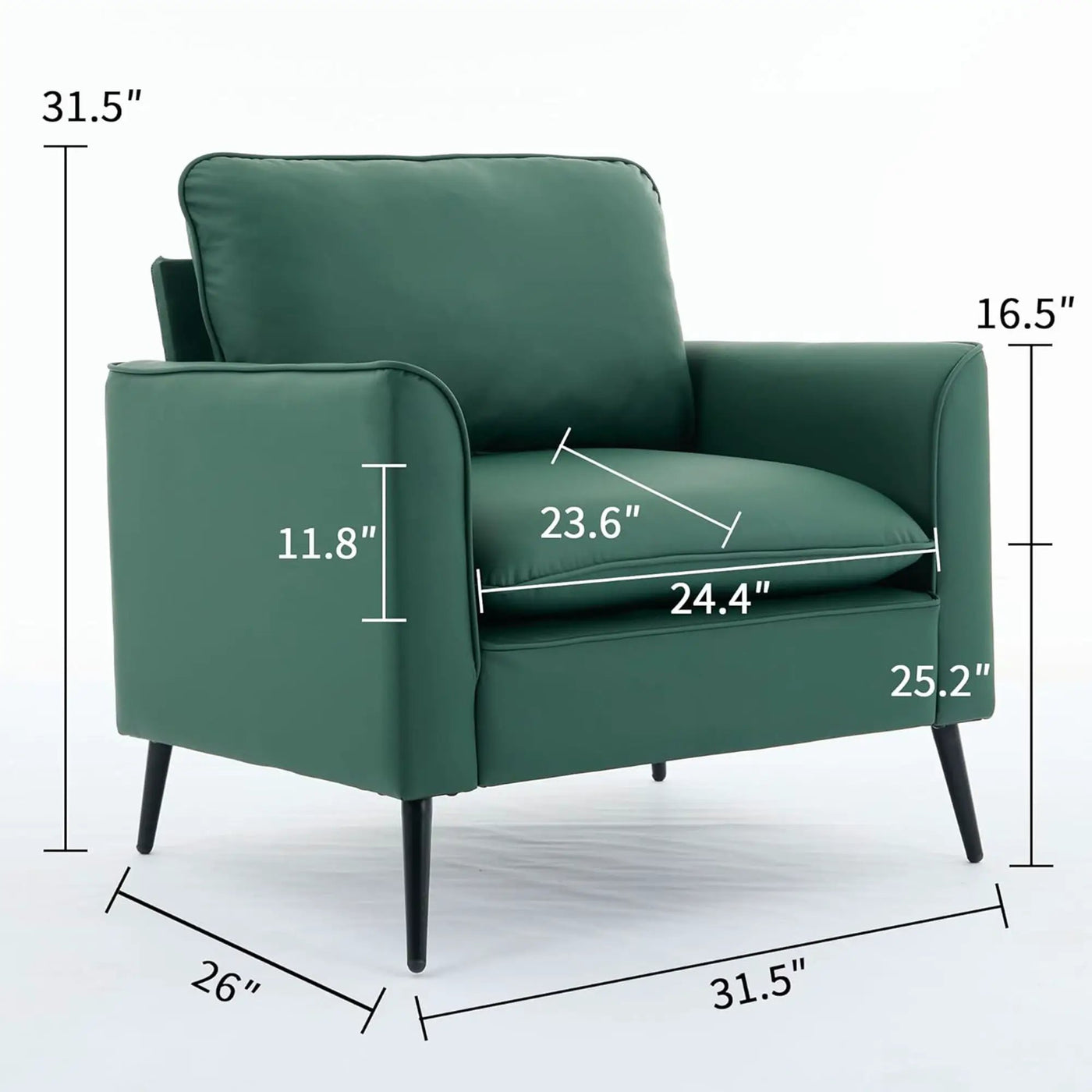 Nordic Retro Light Luxury Upholstered Sofa Chair by HouseOfZazla