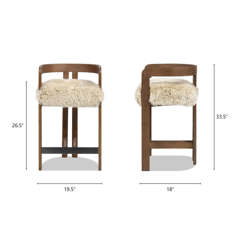 Millwick - Low Back Counter Stool by HouseOfZazla