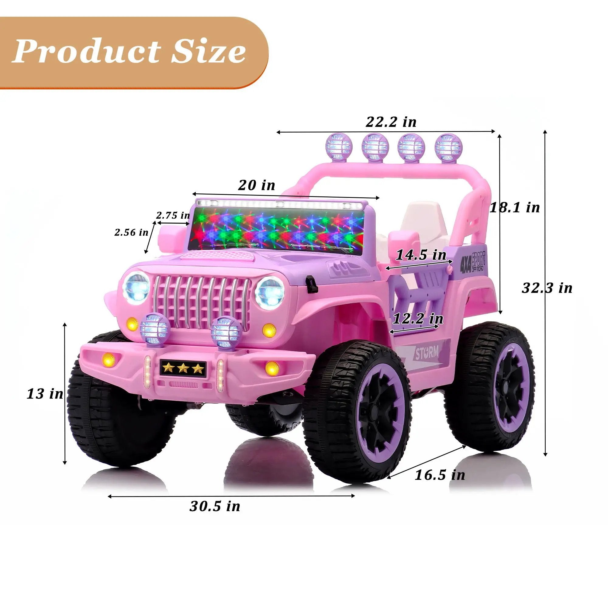 Electric Car With Remote Control, Colorful LED Lights, USB & MP3 by HouseOfZazla