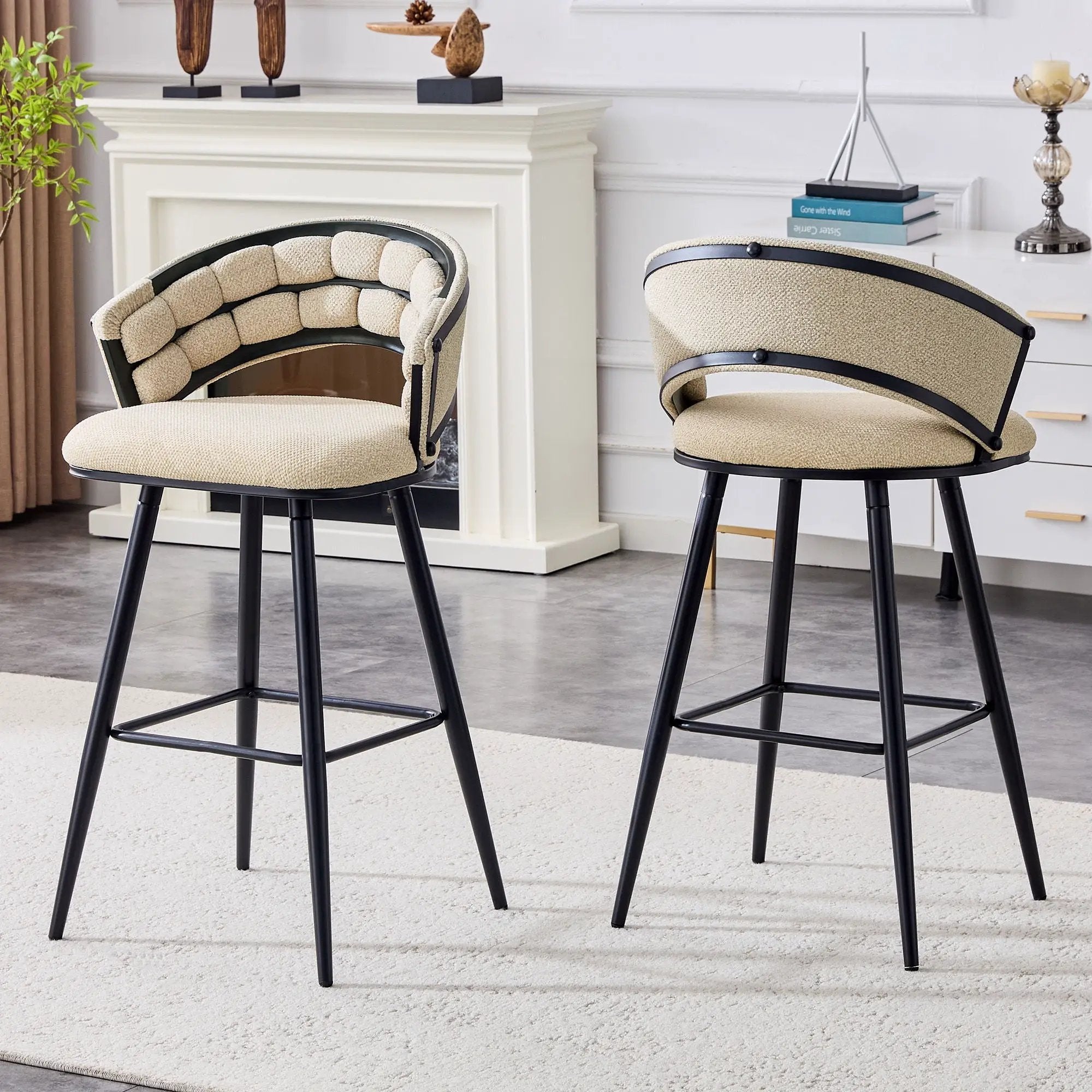 Bar Stools, Kitchen Island Counter Height Stools (Set of 2) by Unique Piece Furniture
