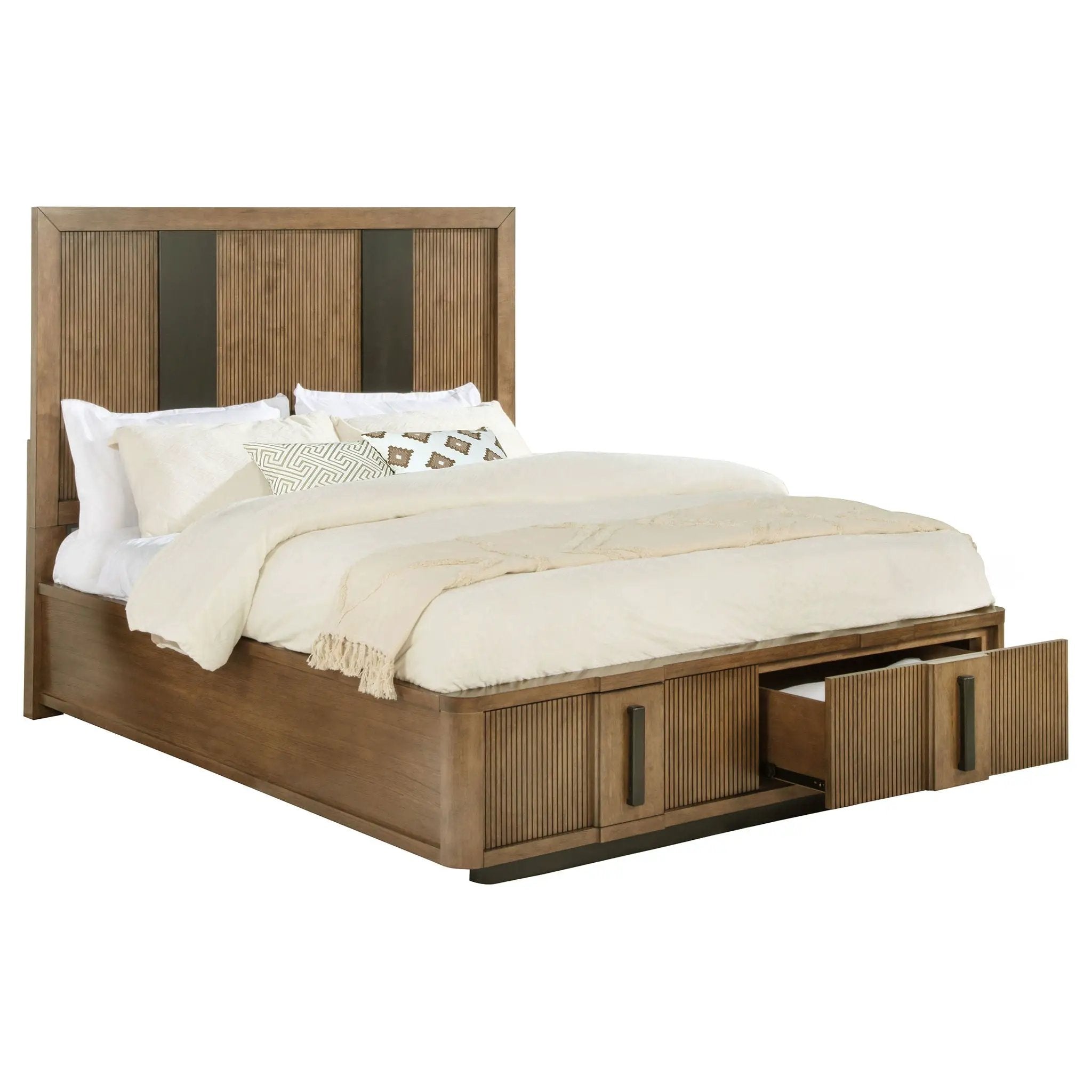 Terrace 2-drawer California King Storage Bed Ash Brown by Unique Piece Furniture