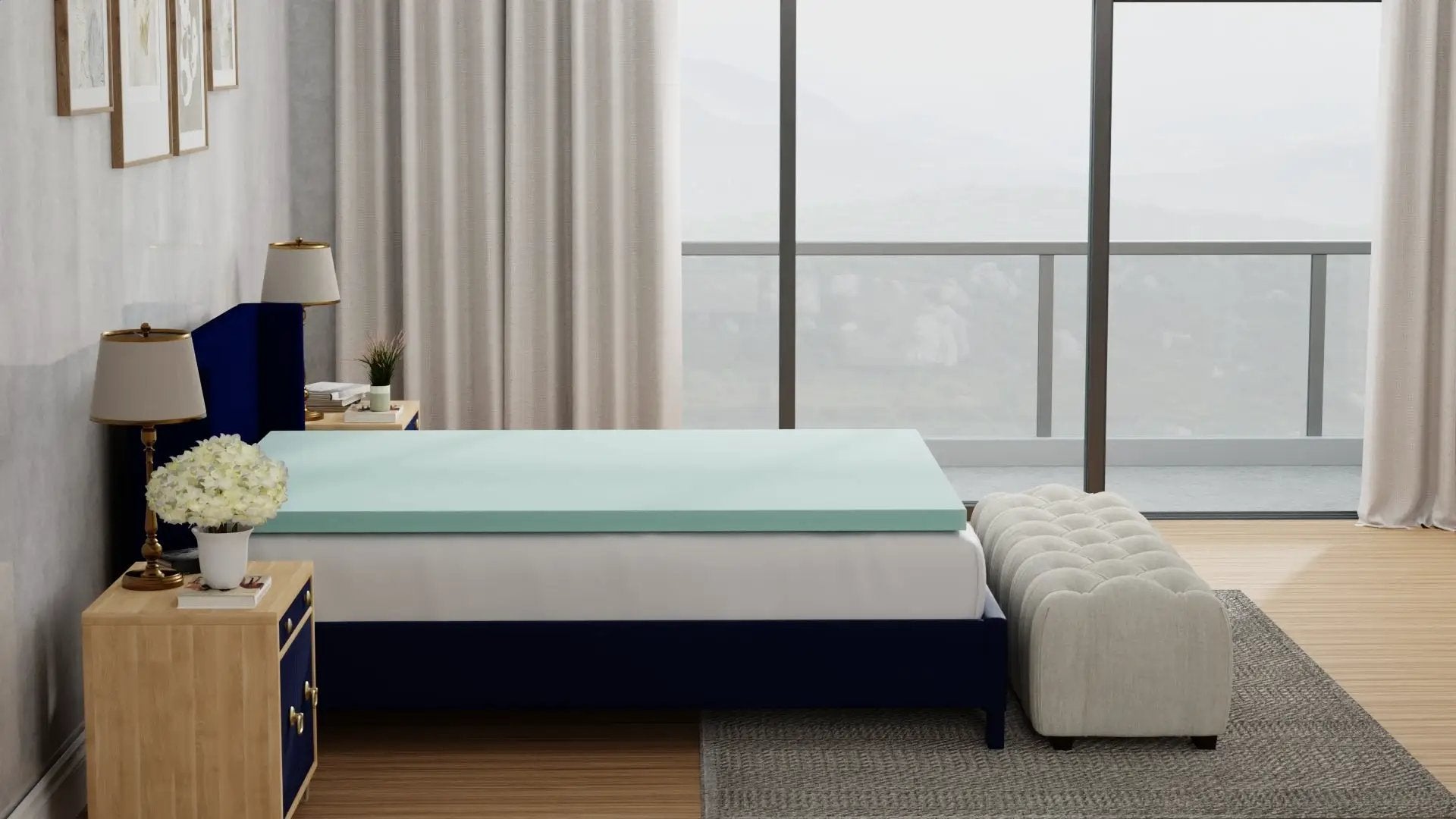 Omne Sleep Plush 3 Inch Queen Memory Foam Cooling Mattress Topper by HouseOfZazla