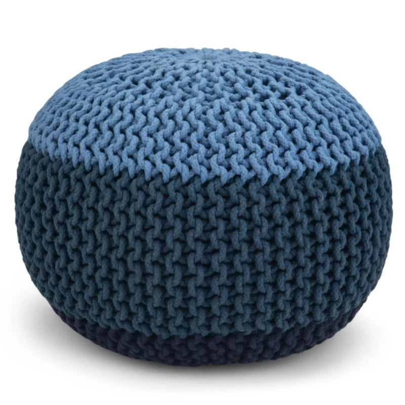 Nikki - Handcrafted Hand Knit Round Pouf by Unique Piece Furniture