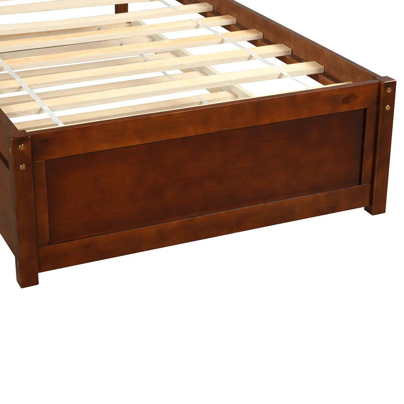 Platform Bed Wood Bed Frame With Trundle by HouseOfZazla