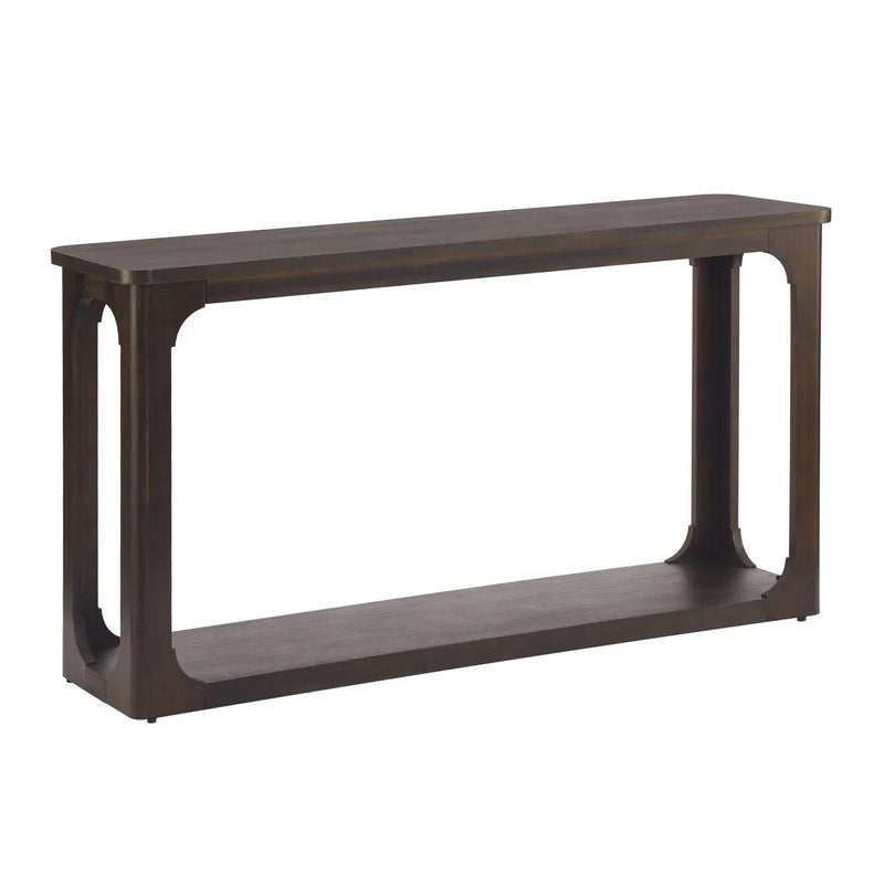 Console Table With Open Arch Cutouts For Living Room Hallway - Espresso by HouseOfZazla