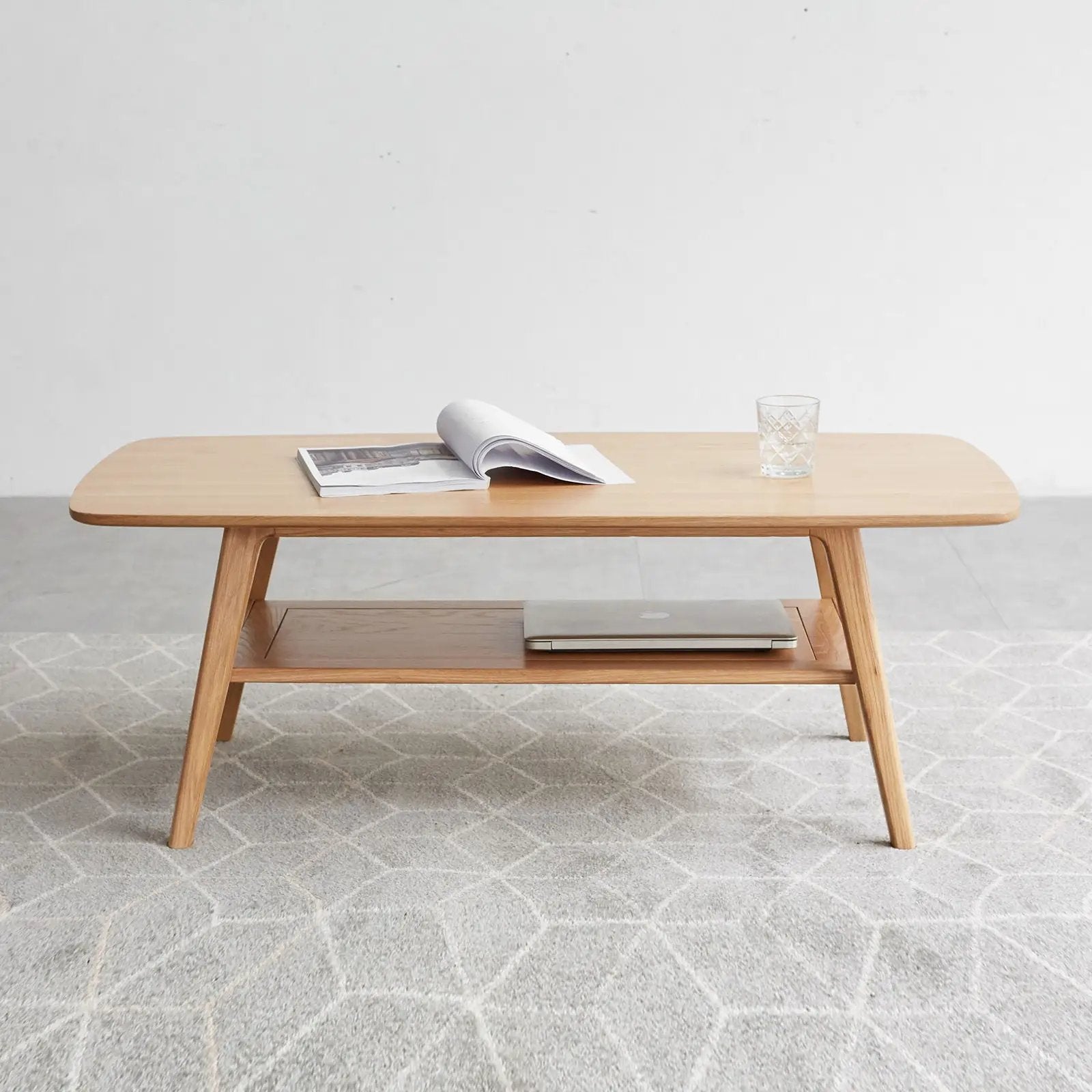 Low Coffee Table With Storage Shelf by Unique Piece Furniture