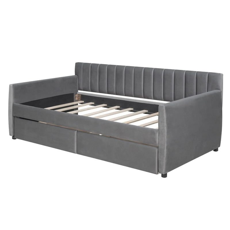 Upholstered Daybed With Slat Support by HouseOfZazla
