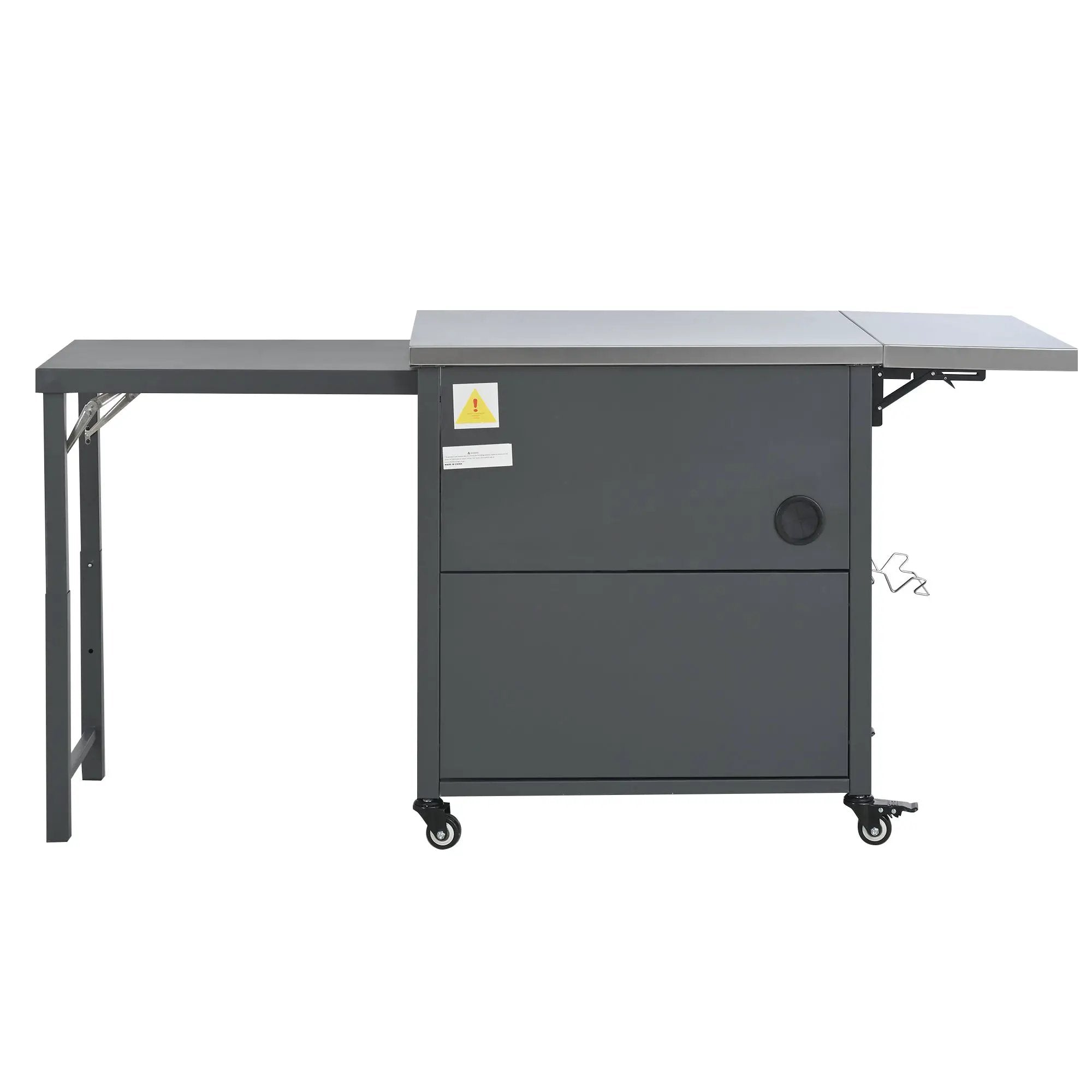 Foldable Outdoor Prep Station BBQ Cart Patio Dining Cart by HouseOfZazla