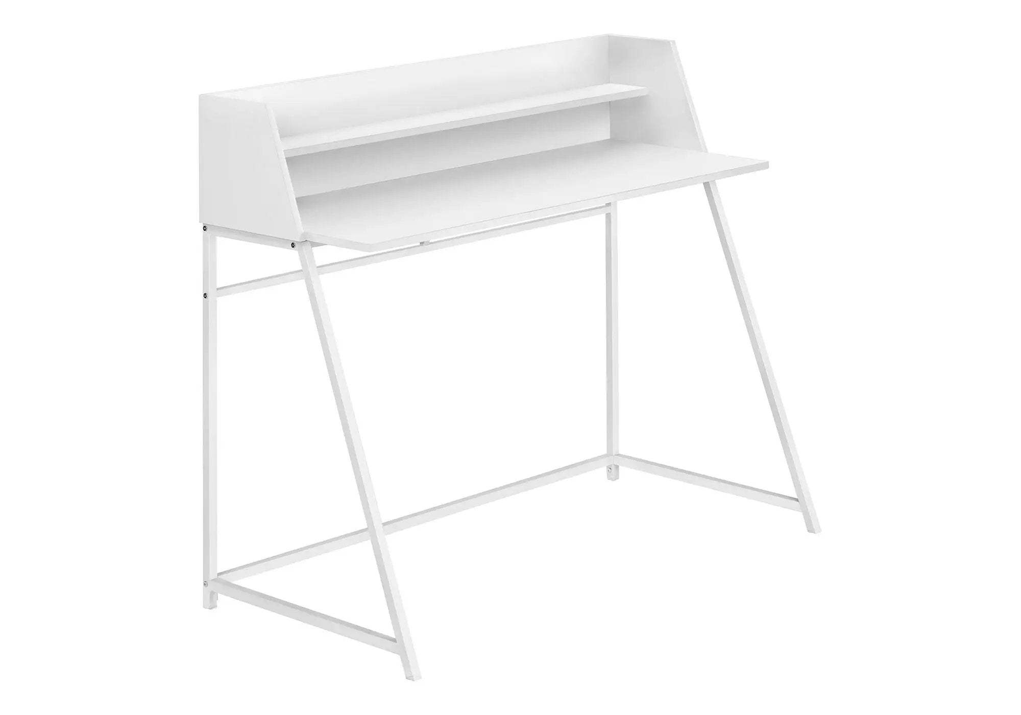 Computer Desk For Home Office, Laptop, Storage Shelves, Marble Look Contemporary & Modern by Unique Piece Furniture