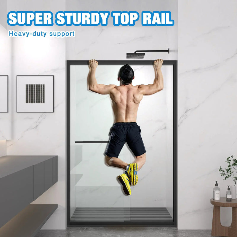 Aluminum Frame Double Sliding Shower Door by HouseOfZazla