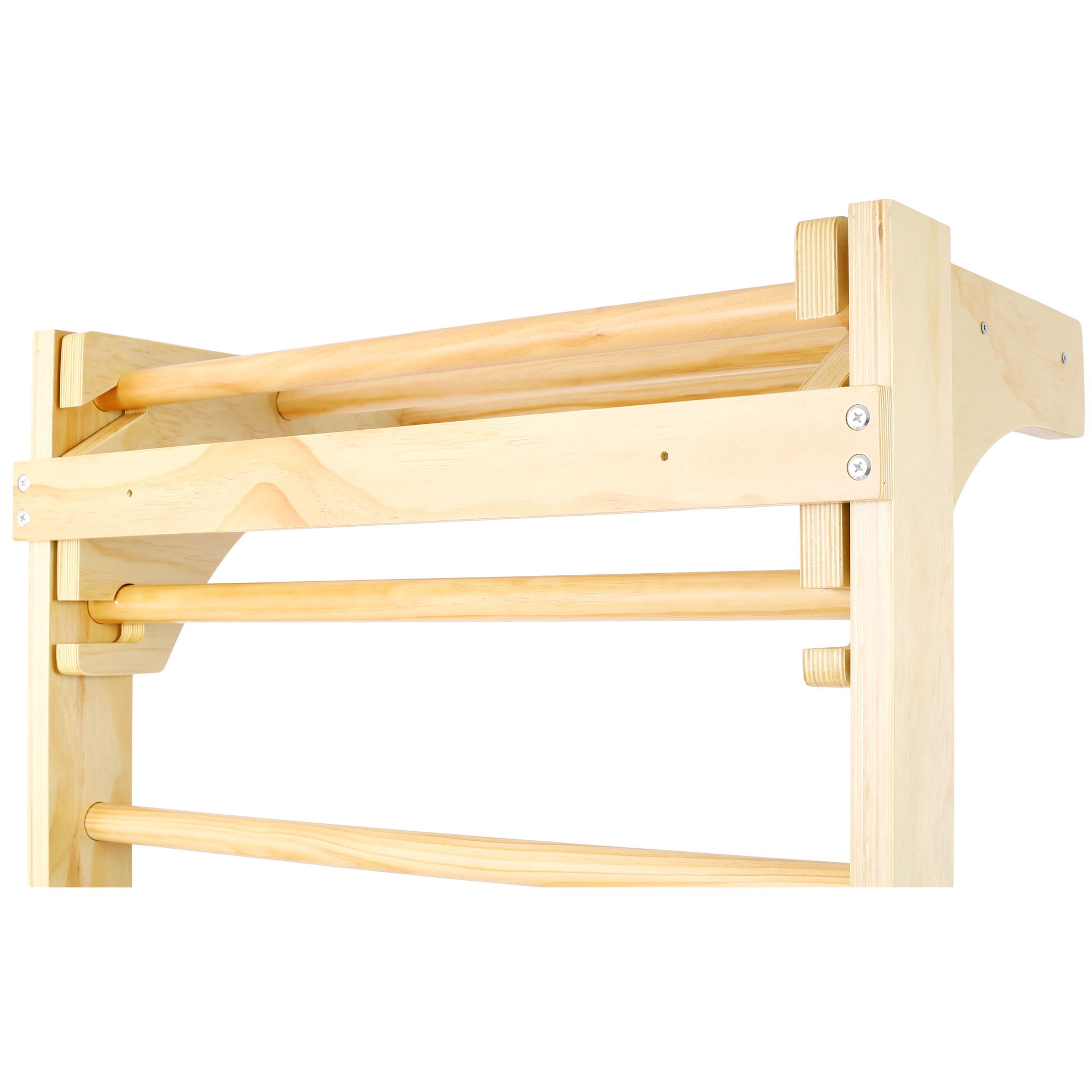 Swedish Ladder, Stall Bars Set For Physical Therapy & Gymnastics - Natural by HouseOfZazla
