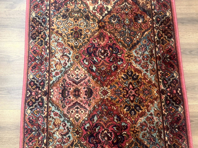 Karastan Rug 3x5 Multicolor Panel Kirman #717, Original 700 Series, Wool Pile, Discontinued by Jewel Rugs