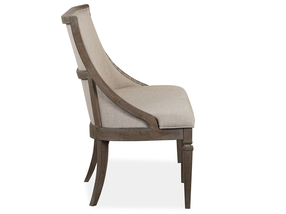 Lancaster - Bench With Upholstered Seat & Back - Dovetail Gray, photo 7 of 7
