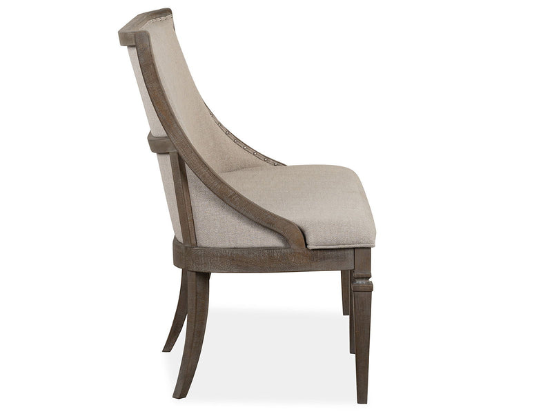 Lancaster - Bench With Upholstered Seat & Back - Dovetail Gray, photo 7 of 7