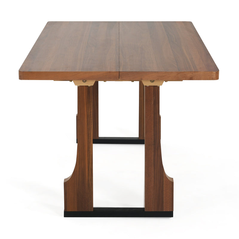 63" Rectangular Dining Table (Walnut) by HouseOfZazla